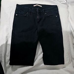 Black jean Bermuda shorts